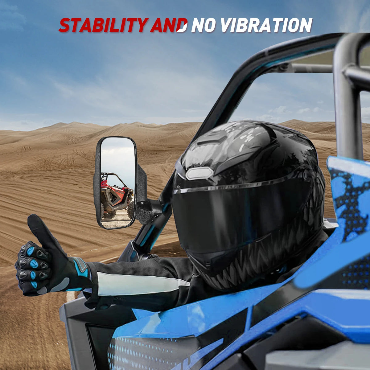 Frokom UTV Side Mirrors | Universal 1.6"–2" Roll Cage Fit UTV Side Mirrors Vue