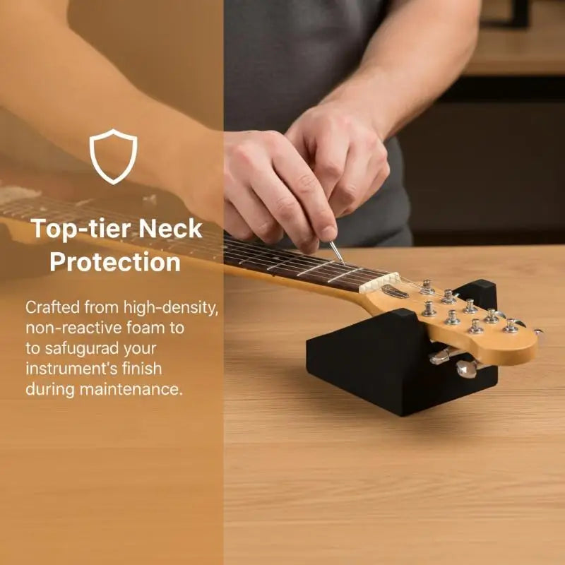 Guitar Neck Support Stand Pillow Electric Acoustic String Instruments Repair Tool Non Slip Holder for Home Studio Luthier Use Vue