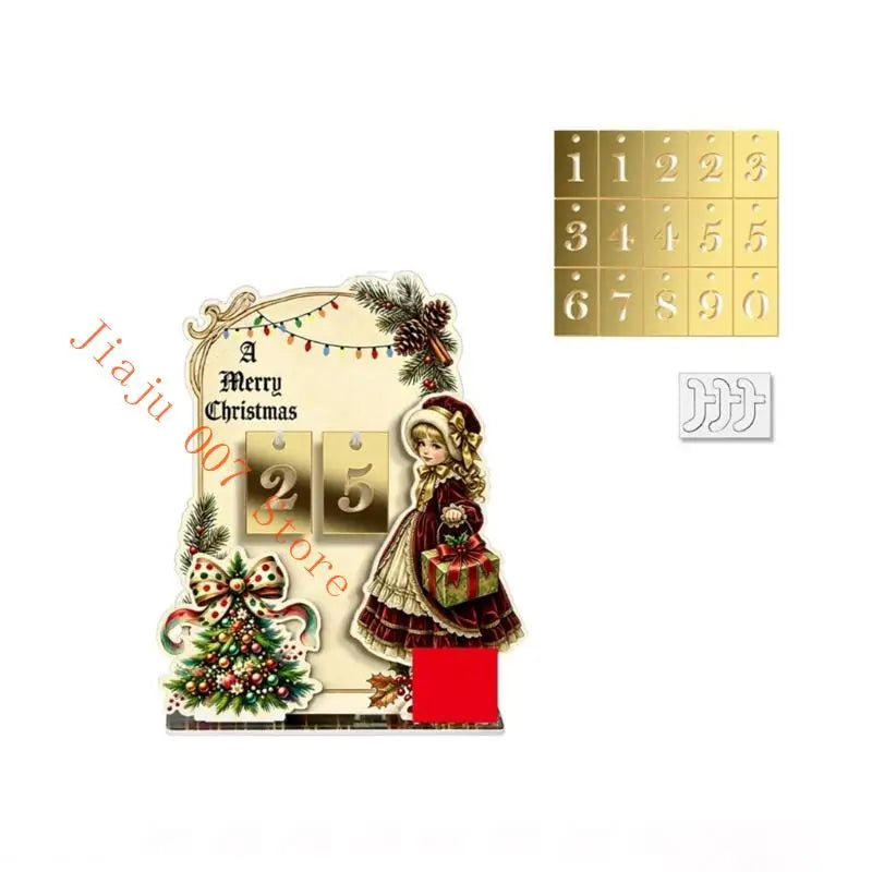 Acrylic Advent Calendar Display with Hanging Date Cards Advent Calendar Display Vue C CN