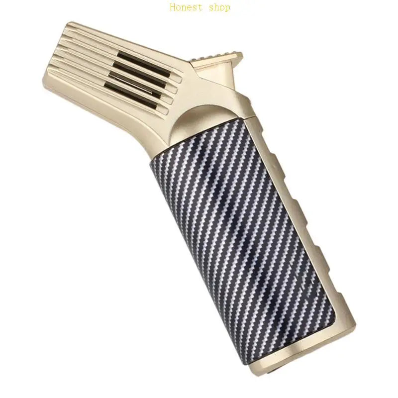 OOTDTY Windproof Blue Flame Refillable Gas Torch Lighter Refillable Gas Torch Vue WHITE China Mainland