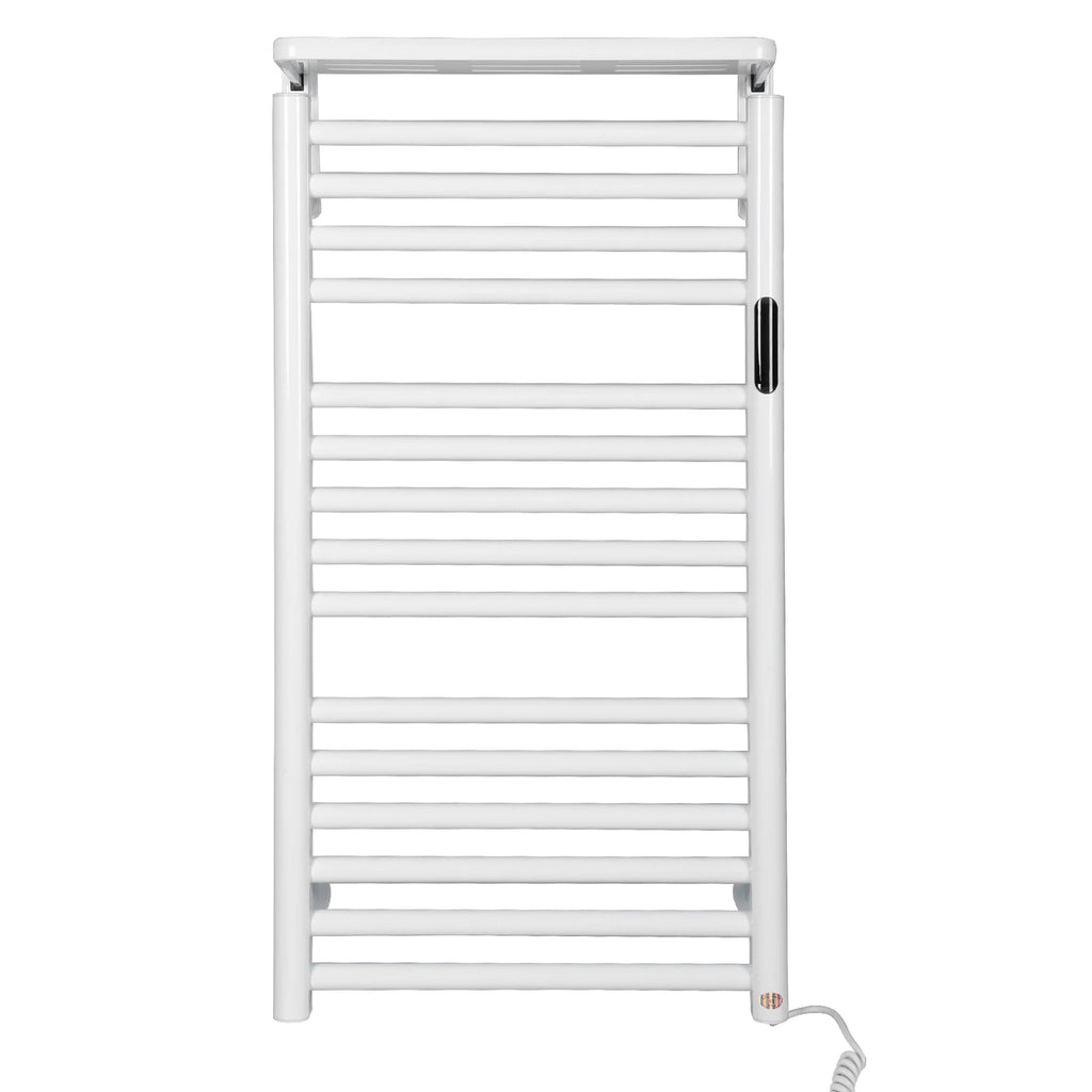 15-Bar Heated Towel Warmer Rack | Timer & Temperature Control Heated Towel Rack Vue White United States