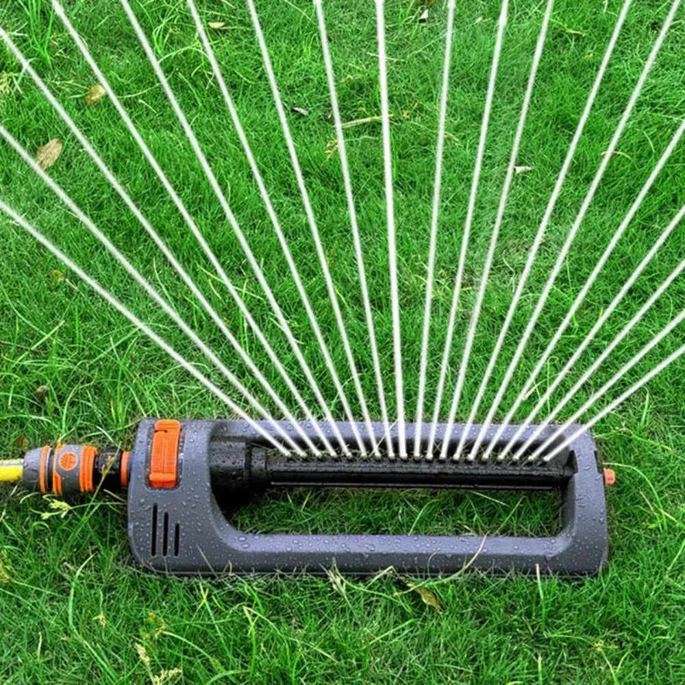 19 Hole Nozzles Oscillating Sprinkler Automatic 4 Modes Swing Irrigation Sprinkler Weighted Base Wide Coverage Water Sprayer Vue