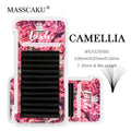 MASSCAKU 1Second Auto Blooming Lashes Professional Easy Fanning Mink Volume Lashes 0.05/0.07/0.10 C/D/CC/DD Mix Length Lash Vue C 0.10mm 12mm 11-12-13