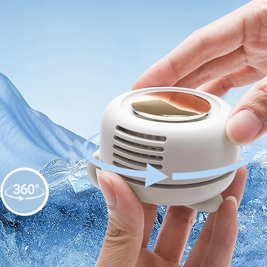 Clip on Mini Fan USB Bladeless Portable Handheld Waist Wearable Rechargeable Personal Cooling for Outdoor Travel Office Camping Vue