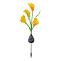 1/2pcs Solar-Powered LED Yard Lights Calla lily Floral Garden Decor Lamp Waterproof Outdoor Lawn Lighting Plug Light Vue yellow 1pcs