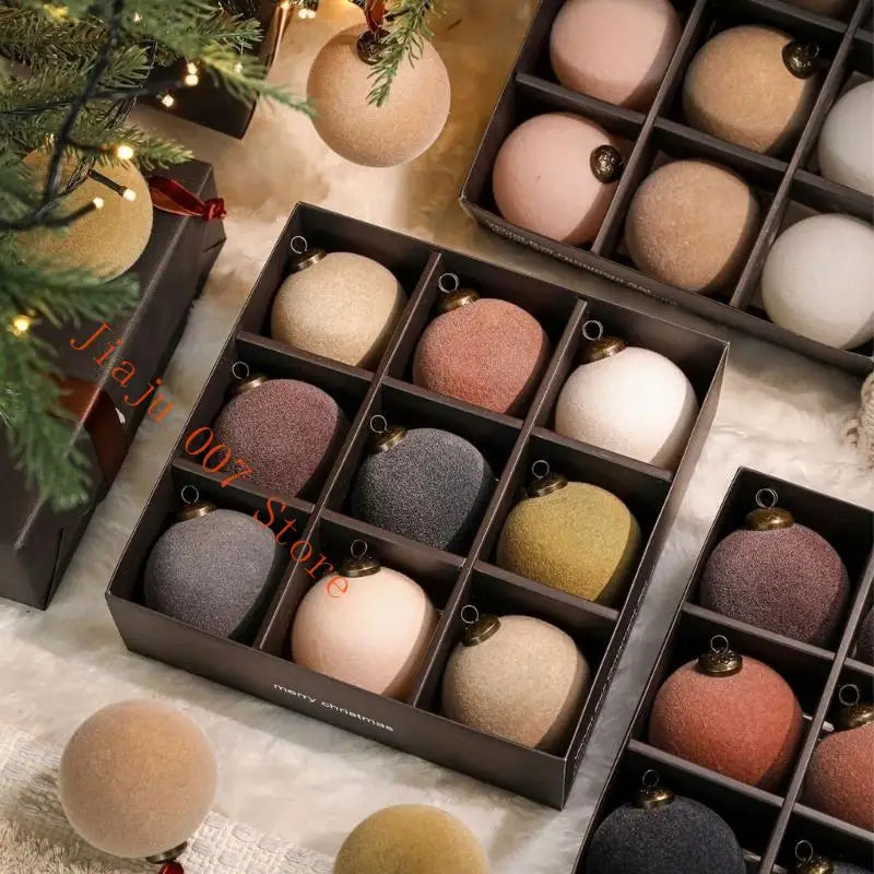 Shatterproof Velvet Christmas Ball Ornaments – 9-Piece Set Christmas Ball Ornaments Vue