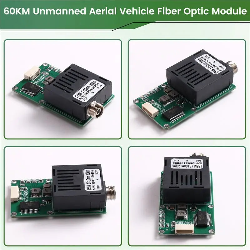 Hot-TTL Optical Transceiver Module 20KM DC 5.5-26V TX RX Optical Terminal Equipment TTL To Fiber Optic Module For Drones Vue