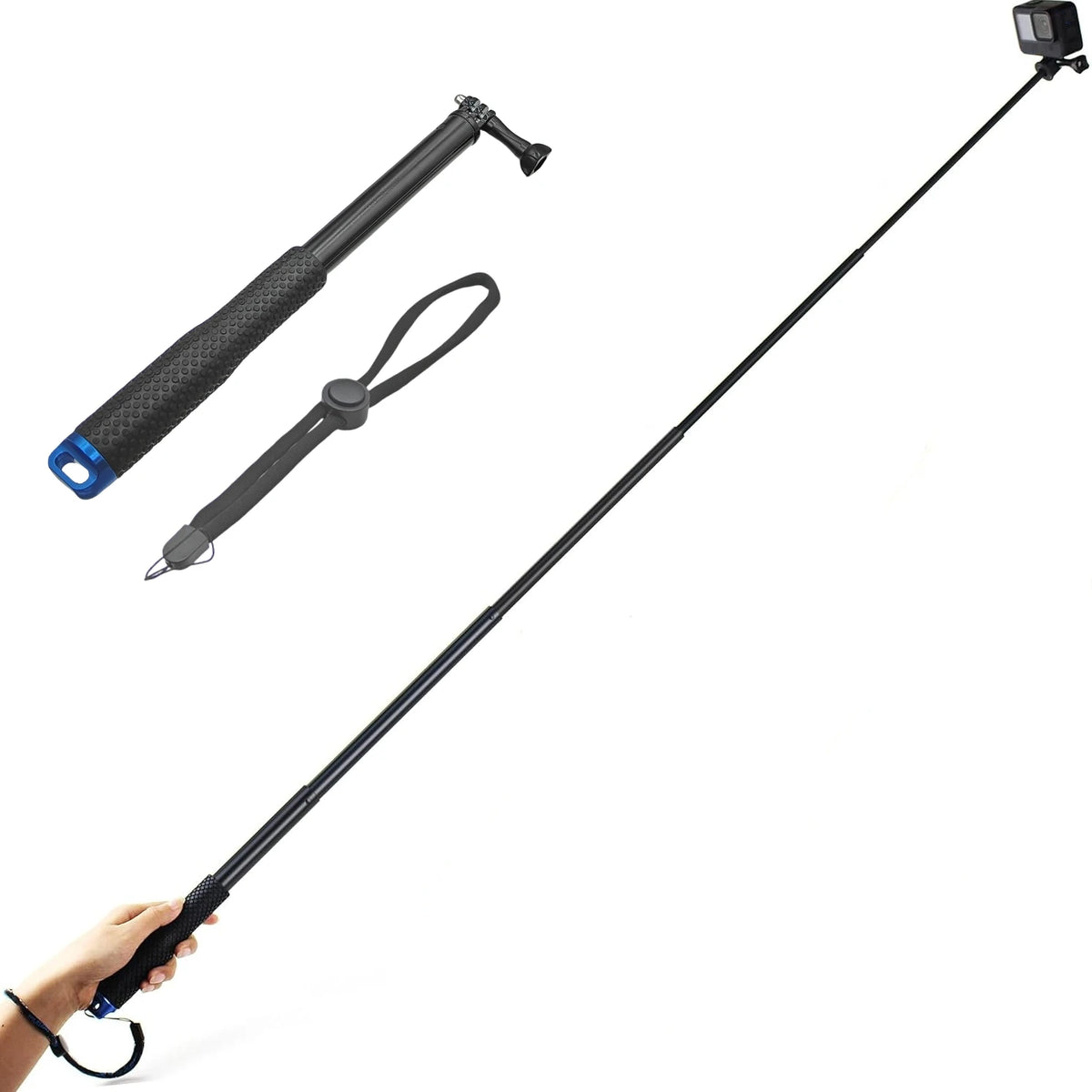Aluminum Alloy Extension Pole Selfie Stick Long Rod Length Up To 93 Cm For GoPro Hero 13 12 11 10 9 Insta360 ONE X4 X3 Vue