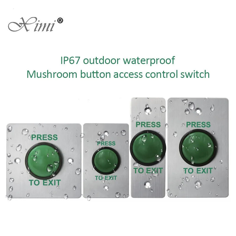 Stainless Steel Door Bell Switch Touch Panel IP67 Waterproof For Access Control Electric Lock Door Exit Push release Button Vue