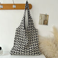 Fashion Handbag Shoulder Bag Knitting Stripe Shopping Bags Large