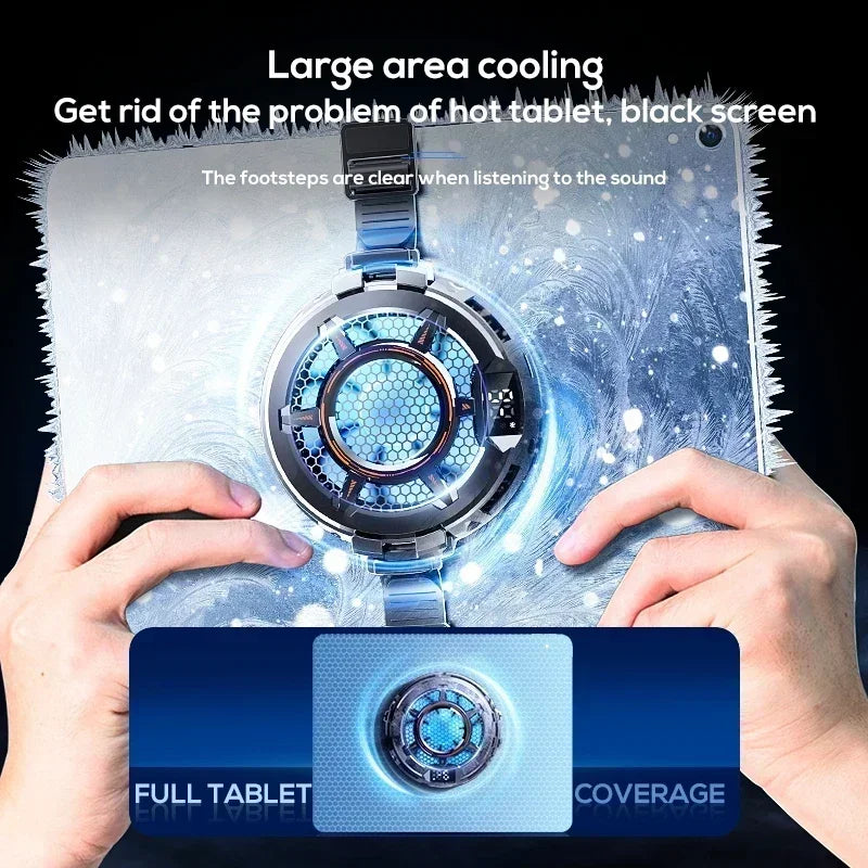 New Temperature Display Magnetic Tablet Cooler 30W Cooling Radiator For iPad Cooling Pad Portable Laptop Cooling radiator Vue