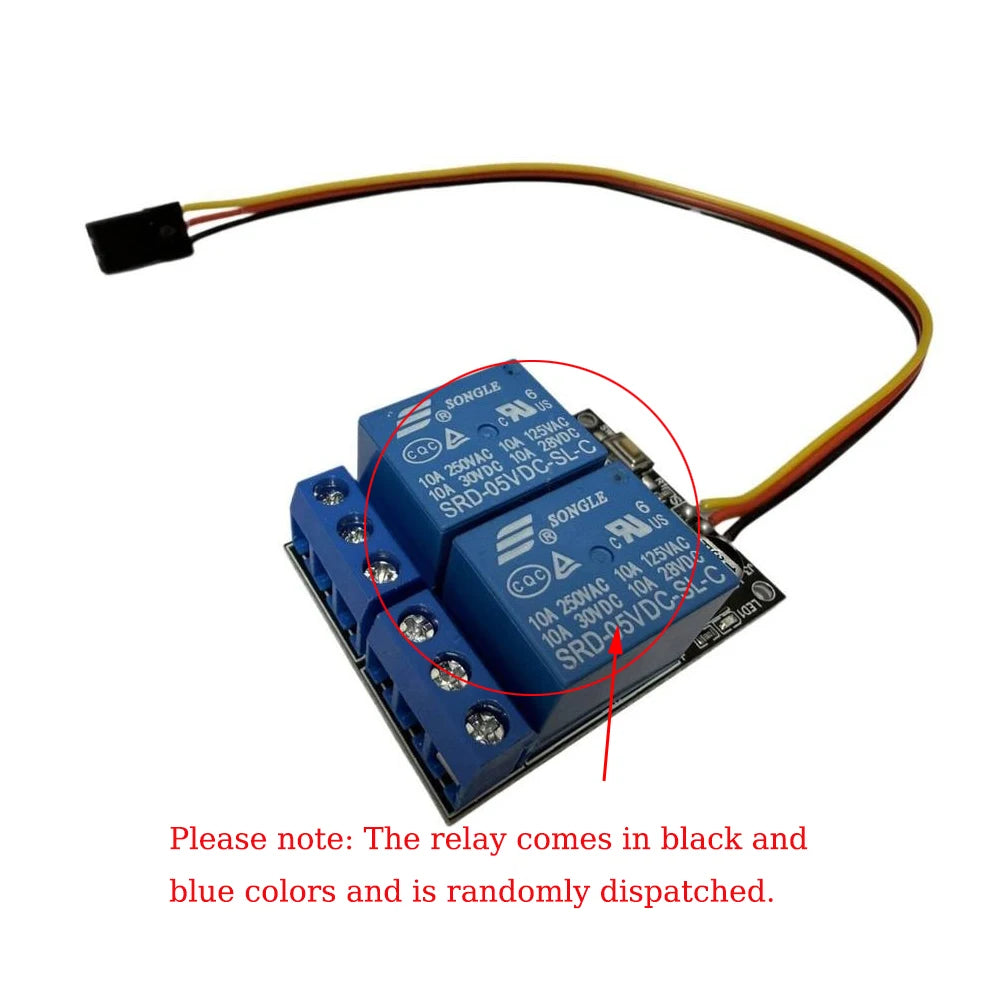 RC Model 2 Channel PWM Relay Switch Receiver Controlled Electronic Switch for Aircraft Car Model 4.8-8.4V Max 20A 3 Working Mode Vue