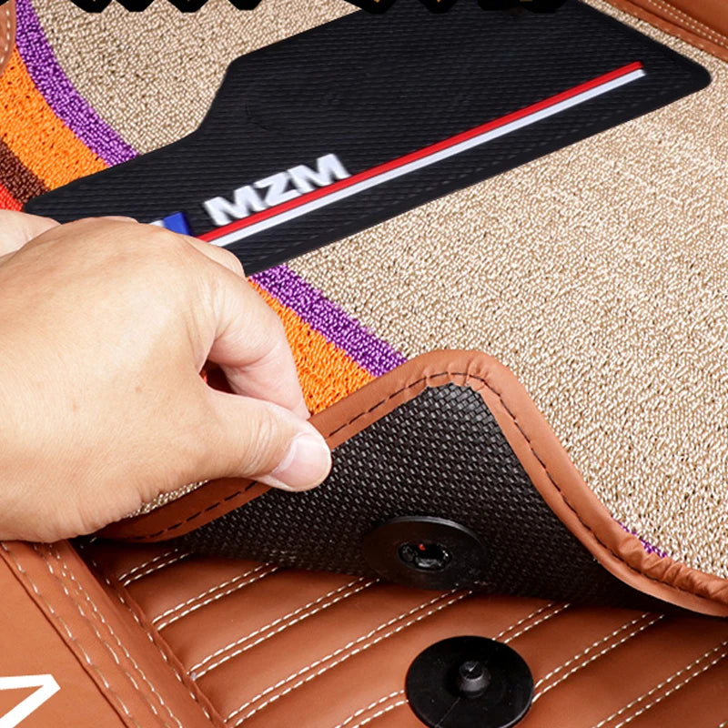 Custom Fit Car Special Floor Mats For Most 95% Car Models 5 Seats Full Carpet Leather Floor Mat Protection Interior Accessories Vue
