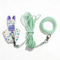 Escape Proof Parrot Flying Harness Polka Dot Print Anti-Bite Bird Harness Leash Breathable Bird Outgoing Leash Avian Vet Visits Vue Purple-2.17x3.94 in