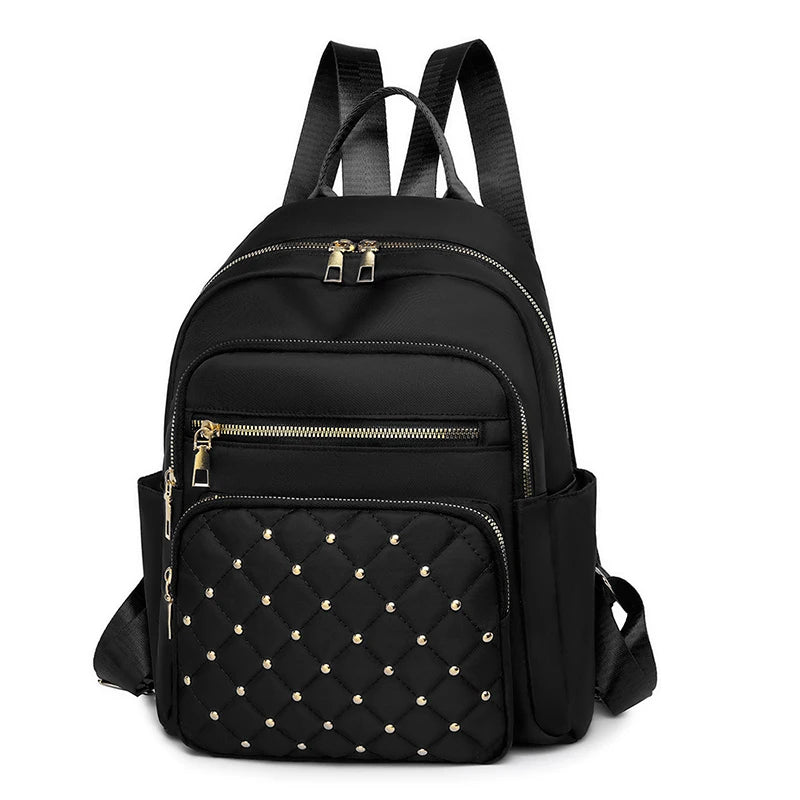 Travel Backpack Double-shoulder Bag Fashionable Schoolbag Women's Vue black