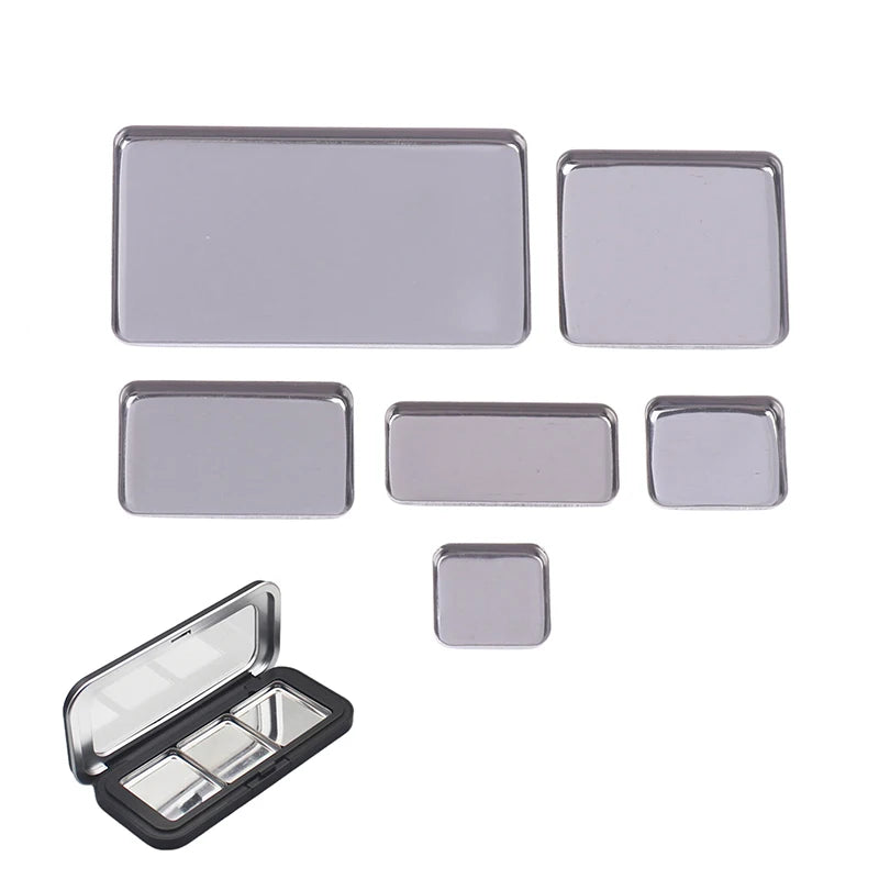5/10Pcs Empty Square Eyeshadow Tin Pans Iron Makeup Palette Refillable Cases for Powder Cosmetics Vue