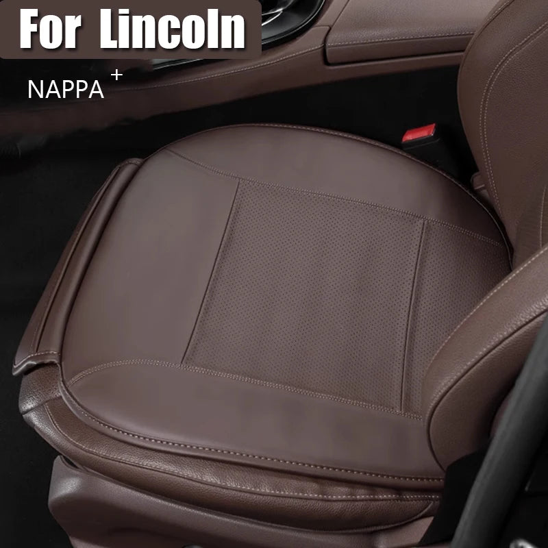 Premium NAPPA Car Seat Cushion Leather For Lincoln MKC MKS MKT MKZ ZEPHYR Continental Aviator Non-slip Covers Auto Accessories Vue