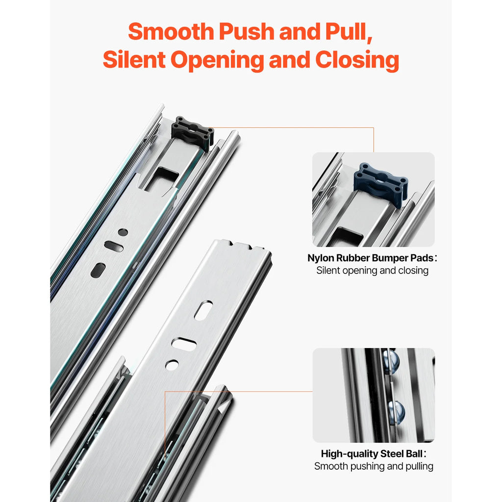 Heavy Duty Drawer Slides 10 Pairs Full Extension Ball Bearing 100LB Cabinet Drawer Slides Vue