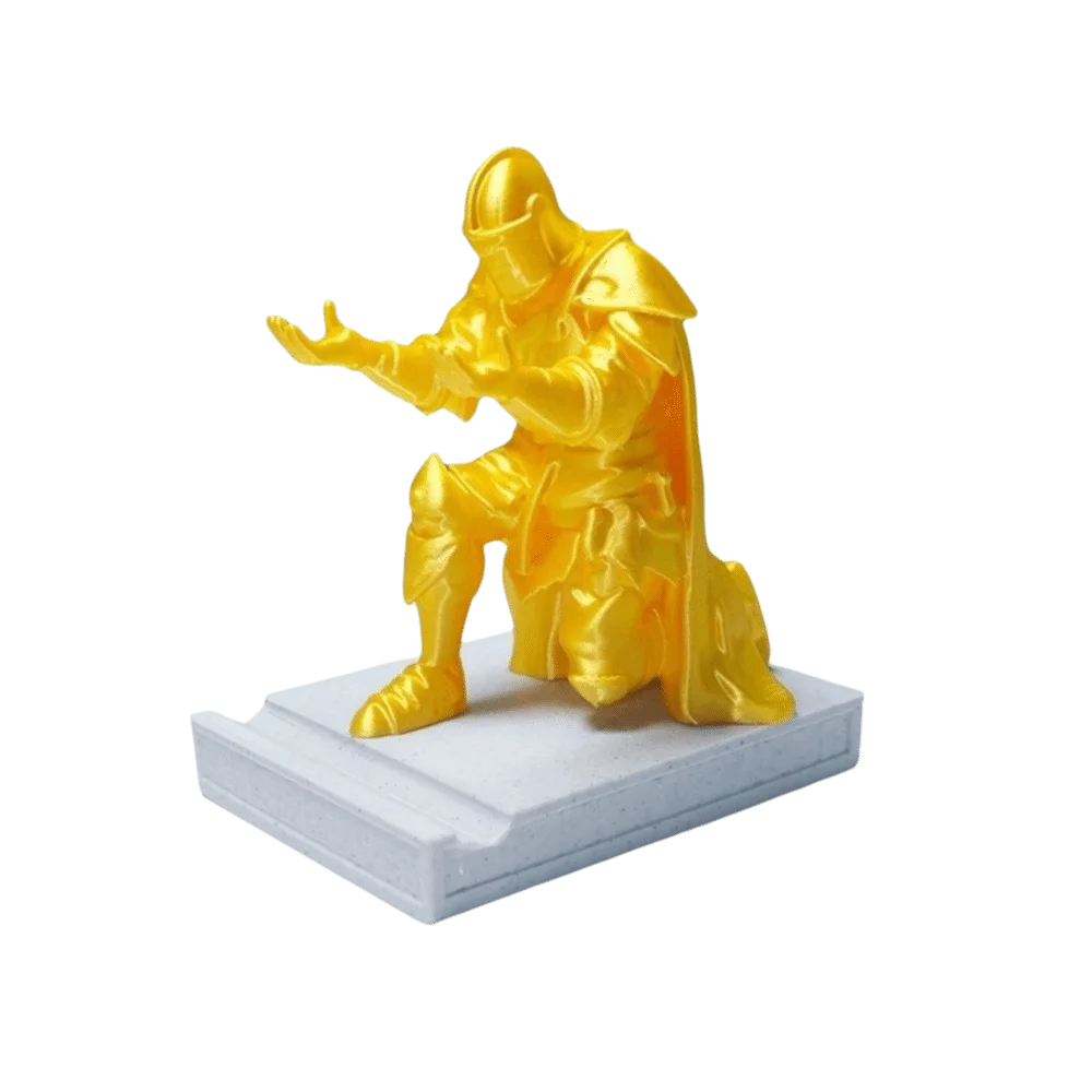 Exquisite Funny Knight Decoration Creative Decorations 3D Printing Knight Ornaments Multi-functional Pen Holder Office Vue A Gold
