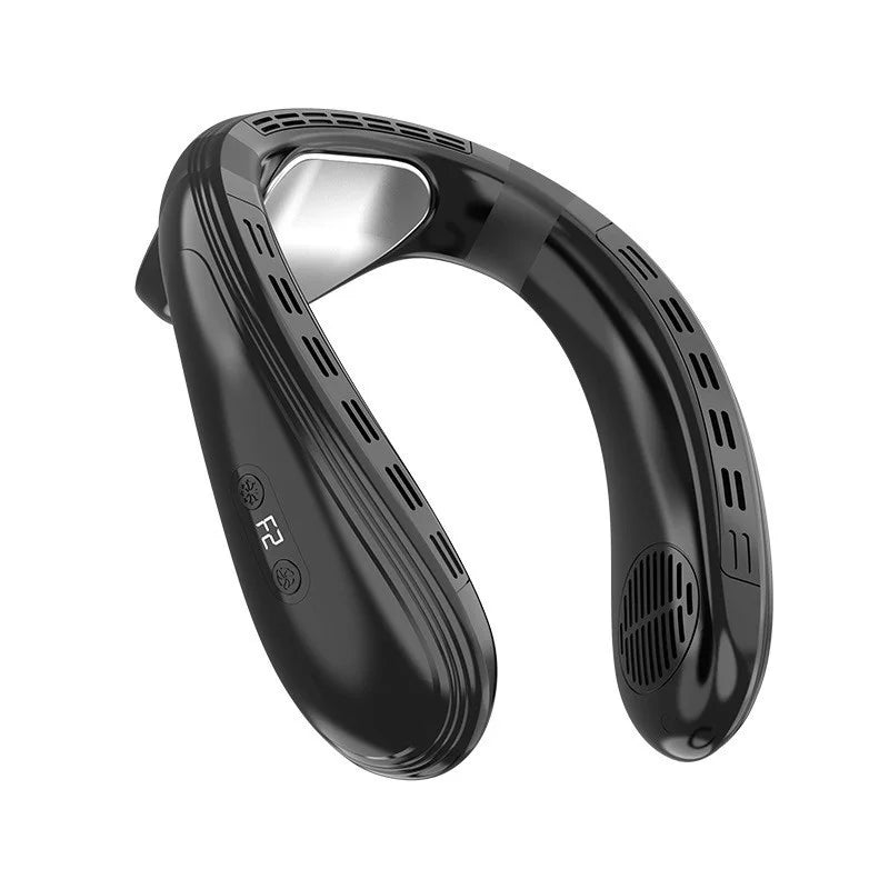 Neck Air Conditioner Portable Fan Rechargeable Semiconductor Cooling Vue Black Neck Fan
