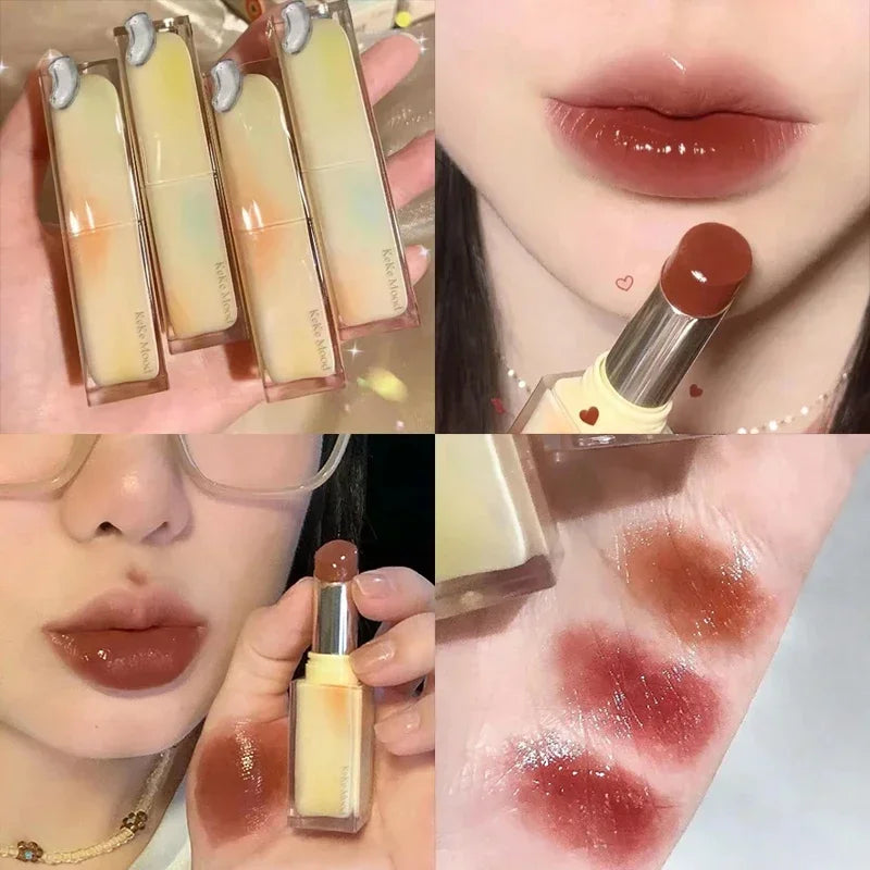 Solid Jelly Lipstick Crystal Lip Balm Water Wave Mirror Lip Gloss Long Lasting Moisturizing Lips Glaze Lip Care Makeup Cosmetic Vue