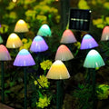 Solar Mushroom Lights 20LED Outdoor, 8 Lighting Modes, IPX4 Waterproof,Garden Decor for Yard, Walkway, Easter Party Vue Colorful 5M20LED