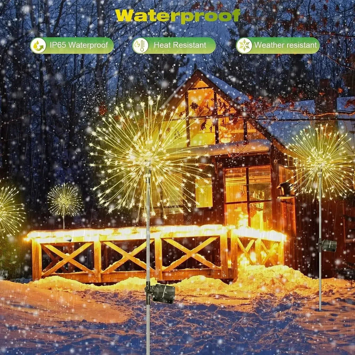 Outdoor LED Solar Firework Lights Garden Decoration Fairy Lights Waterproof Dandelion Lawn Lamp for Garden Landscape Lawn Decor Vue