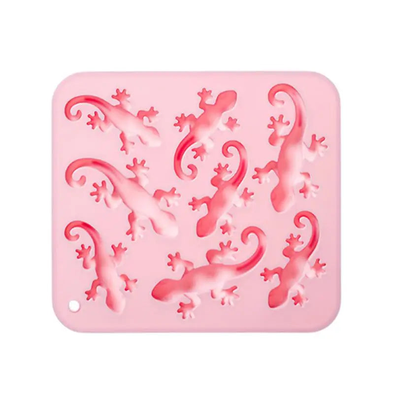 8 Cavity Gecko Theme Silicone Molds Fondant Candy Chocolate Mould