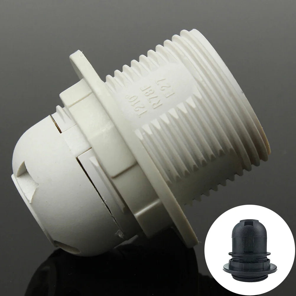 1PCS ES E27 M10 Light Bulb Lamp Holder Lampshade Collar Lighting Pendant Socket Screw 2 Colors Vue