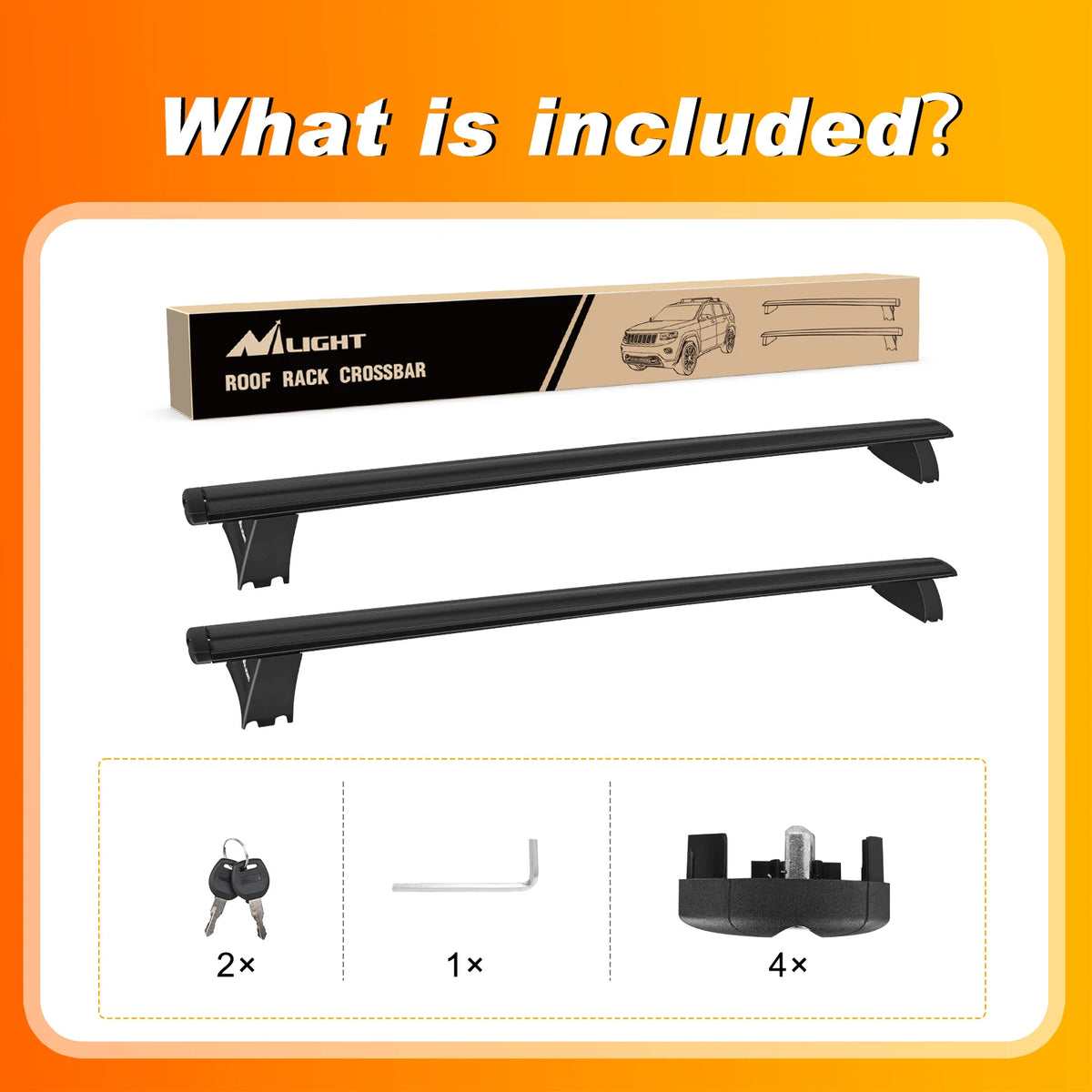Nilight Roof Rack Cross Bars Fit for Jeep Grand Cherokee 2011 12 13 14 15 16 17 18 19 20 2021 with Grooved Side Rails, Aluminum Crossbars with Anti-Theft Lock for Cargo Carrier Kayak Tent Snowboard Vue black United States