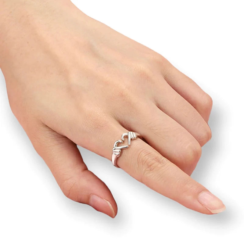 Huitan Heart Ring for Women – Trendy Brass Fashion Jewelry Fashion Ring Vue