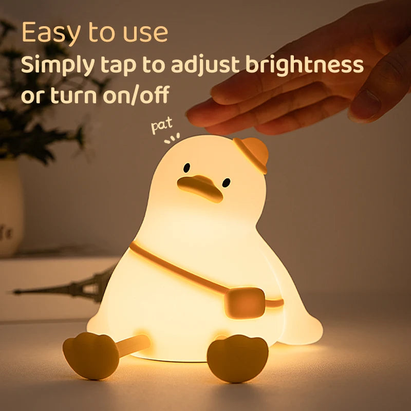 Rechargeable Duck Table Desk Lamp Led Night Light Book Light for Reading Bedroom Bedside Kids Sleep Room Decor Birthday Gifts Vue