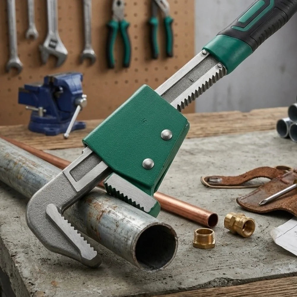 Heavy Duty Fast-Adjusting Pipe Wrench | Wide-Jaw Plumber Tool Pipe Wrench Vue