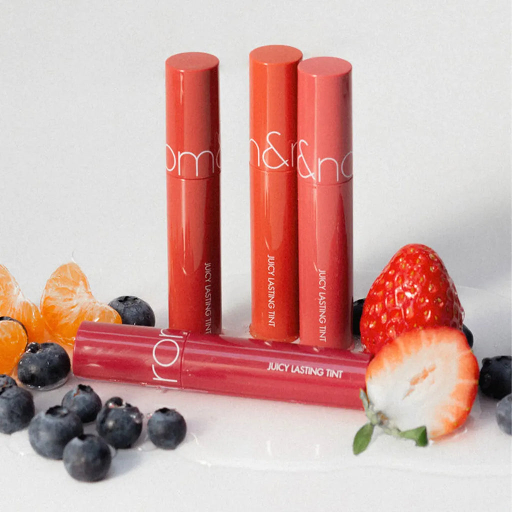 rom&nd JUICY LASTING TINT-12 Shades,Juicy Glossy Texture,Lip Glosses,Luxury Makeup,Korean Cosmetic,K-Beauty,Korean Makeup Vue