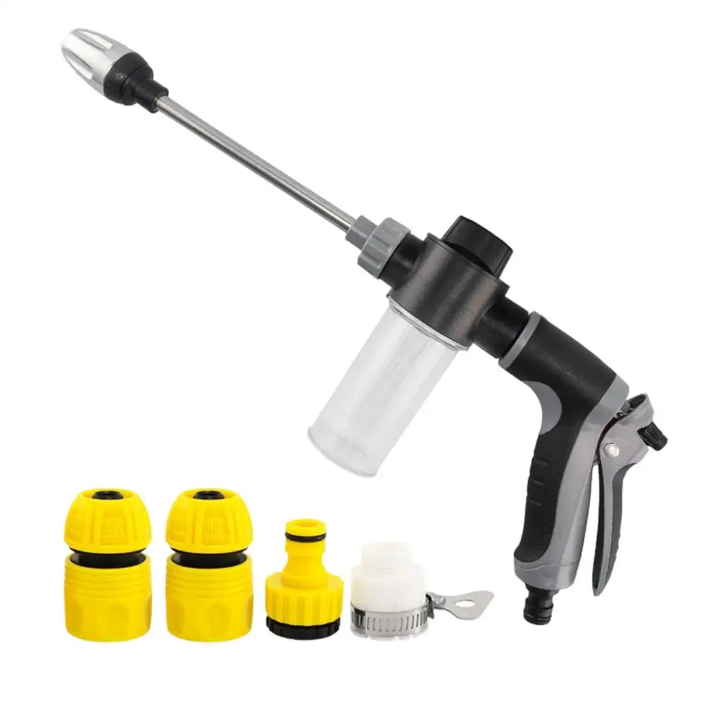 Adjustable High Pressure Foam Car Wash Sprayer, Multi-Port Telescopic Garden Hose for Auto Detailing Truck Boat Patio Garage Vue B