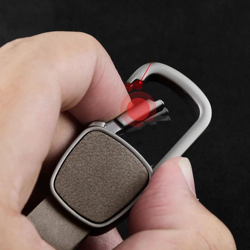 Suede Leather Keychain Clip | Quick-Release Key Ring Organizer Leather Keychain Clip Vue