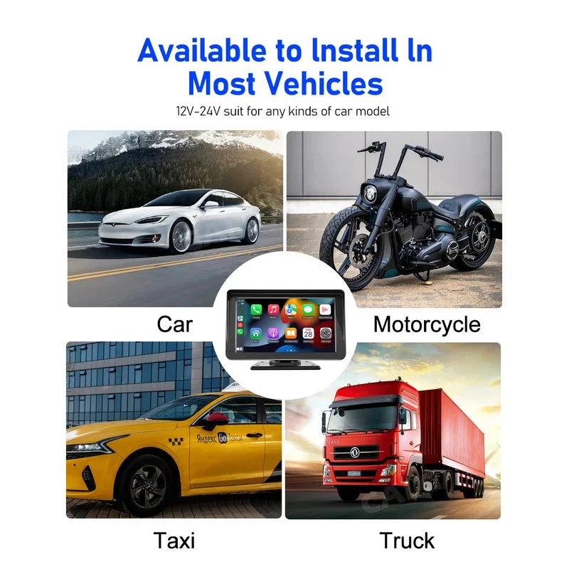 7" Wireless CarPlay & Android Auto Double Din Car Stereo Car Head Unit Vue