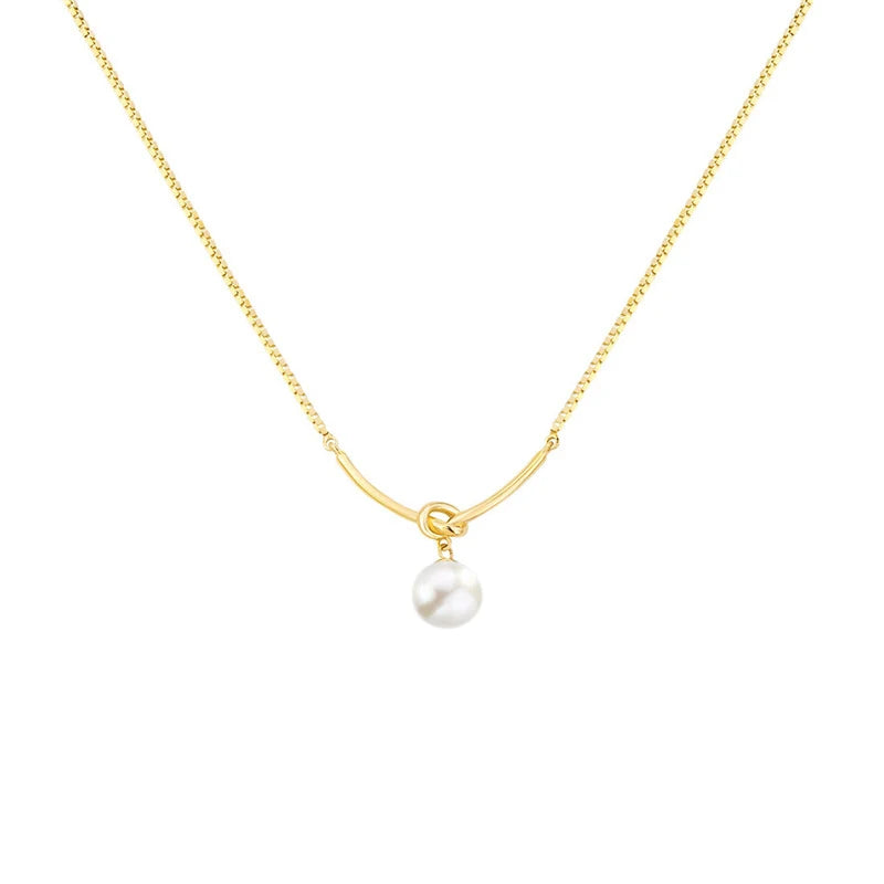 Huitan Imitation Pearl Pendant Necklace – Korean Fashion Women Pearl Pendant Necklace Vue