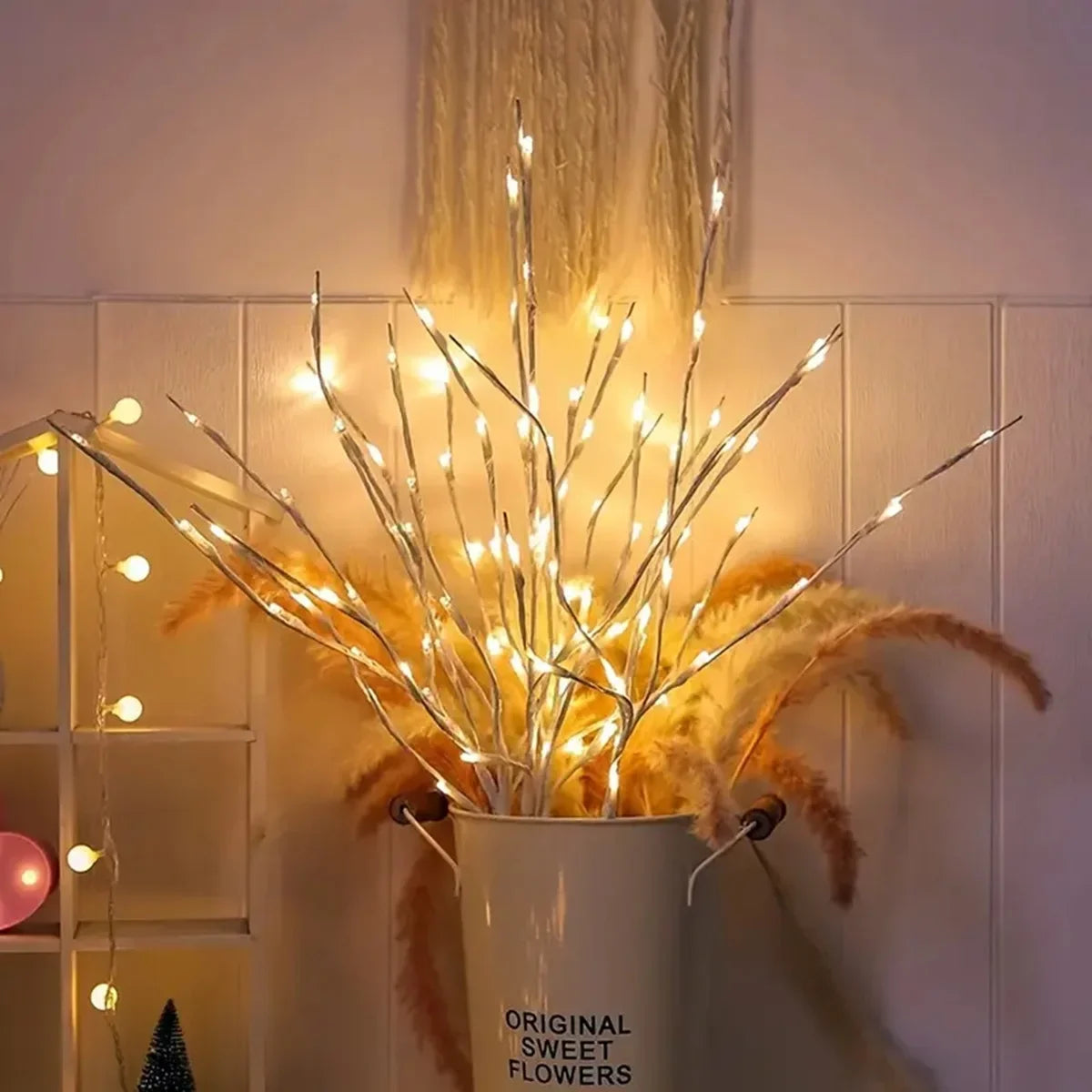 1 PC White Birch Branch Light LED Festive Lights Battery Operated For Christmas Party Wedding Decoration Twig Outdoor Lights Vue