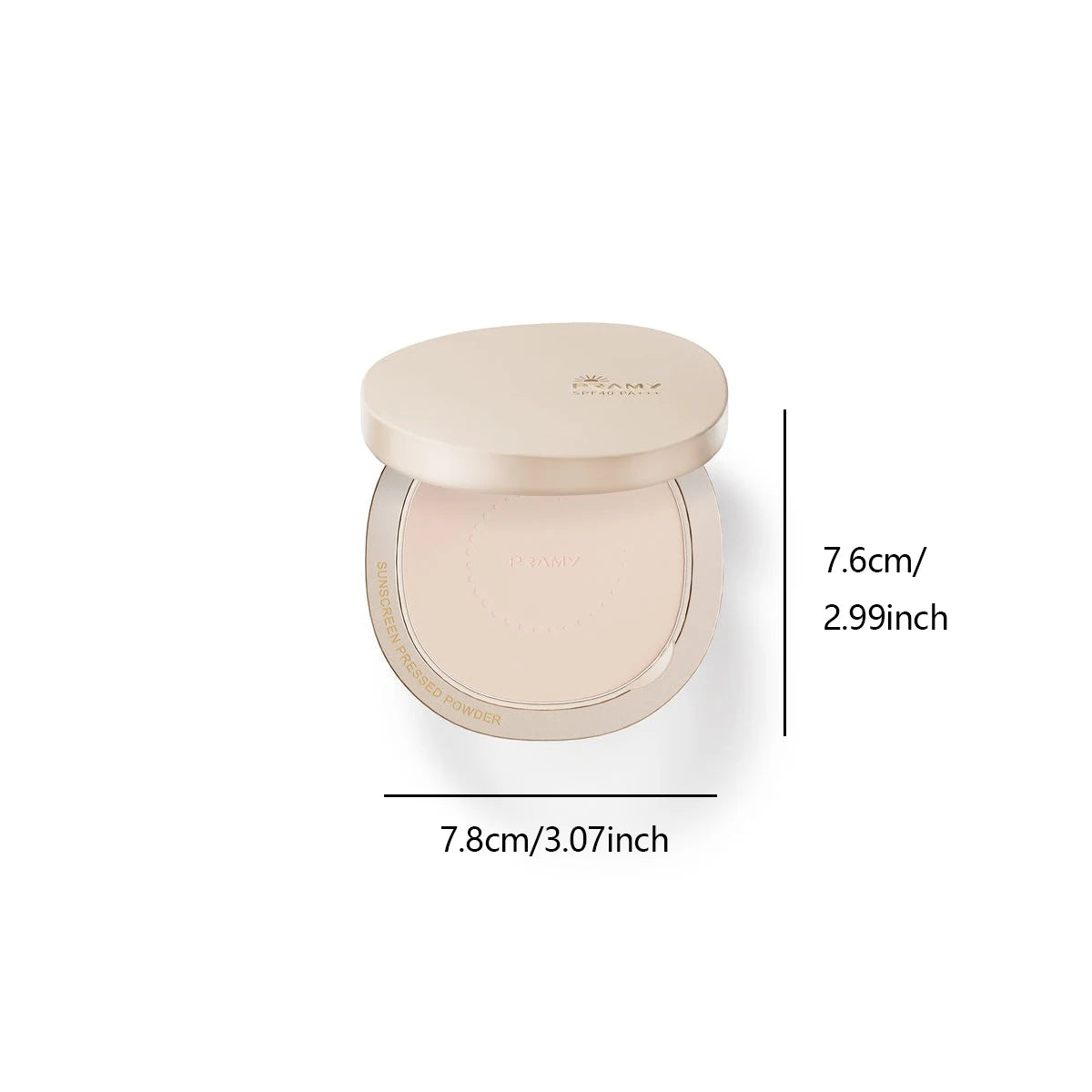 PRAMY Sunscreen Pressed Powder,Fine Powder Texture,Lightweight & Non-Cakey,Soft-Focus Blurring,Oil Control & Makeup Setting Vue