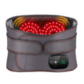 Heating Vibration Massager Belt, Dual Red Light Hot Compress Waist Support Brace Waist Back Massage Lumbar Support Belt Vue Grey Germany