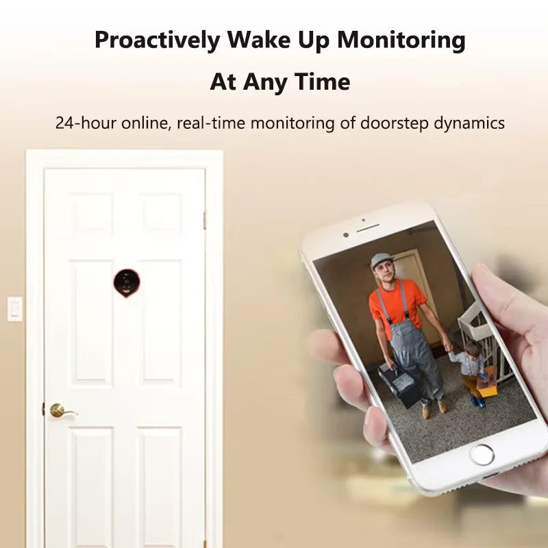 4.3 Inch 1080P Smart Tuya WiFi Video Doorbell Eye Peephole Camera PIR Motion Detection Two Way Audio Digital Door Viewer Vue
