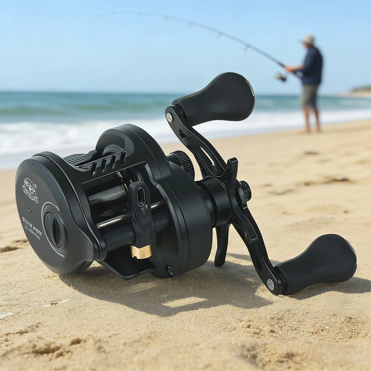 Dark God DC Baitcasting Reel Self-Charging Anti-Backlash Fishing Reel 7.2:1 Gear Ratio 5+1 Bearings 5KG Drag Universal Use Vue