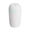 Portable 220ml Mini USB Humidifier with Colorful LED Lights Ultrasonic Cool Mist Air Diffuser for Home Office Car Bedroom Vue White