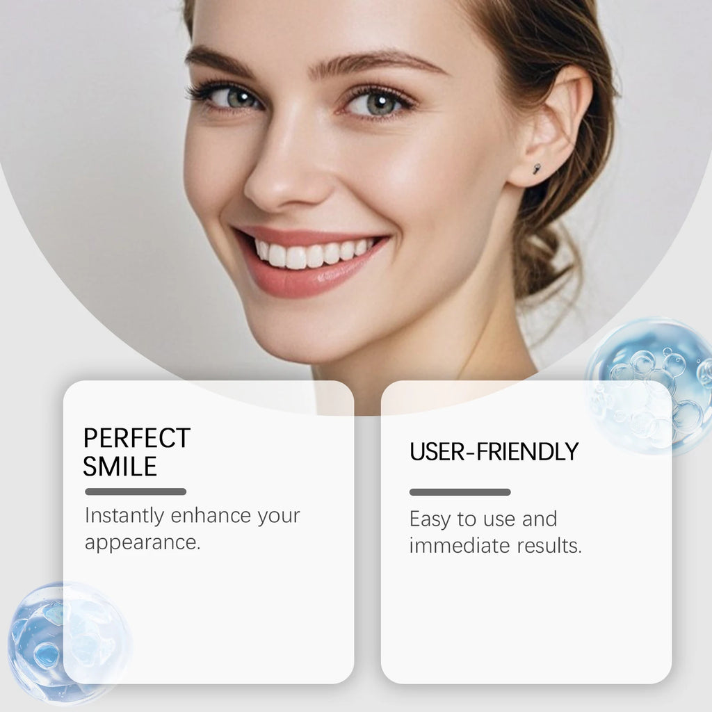 Adjustable Snap-On Dentures Comfortable Reusable Fake Teeth Natural Perfect Fit Cosmetic Veneers for Upper & Lower Teeth Vue