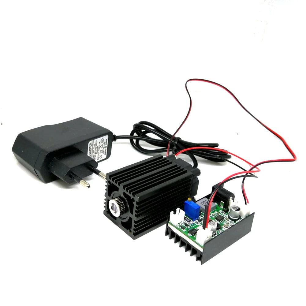 Powerful Focusable 445nm 450nm Blue Laser Dot Module 50mw 100mw 2W 4W DC12V Power Adapter Vue
