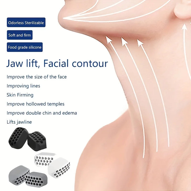Silicone Jawline Exerciser Ball Facial Masseter Muscle Trainer Jaw Shaping Neck Toning Double Chin Reducer Facial Beauty Tools Vue