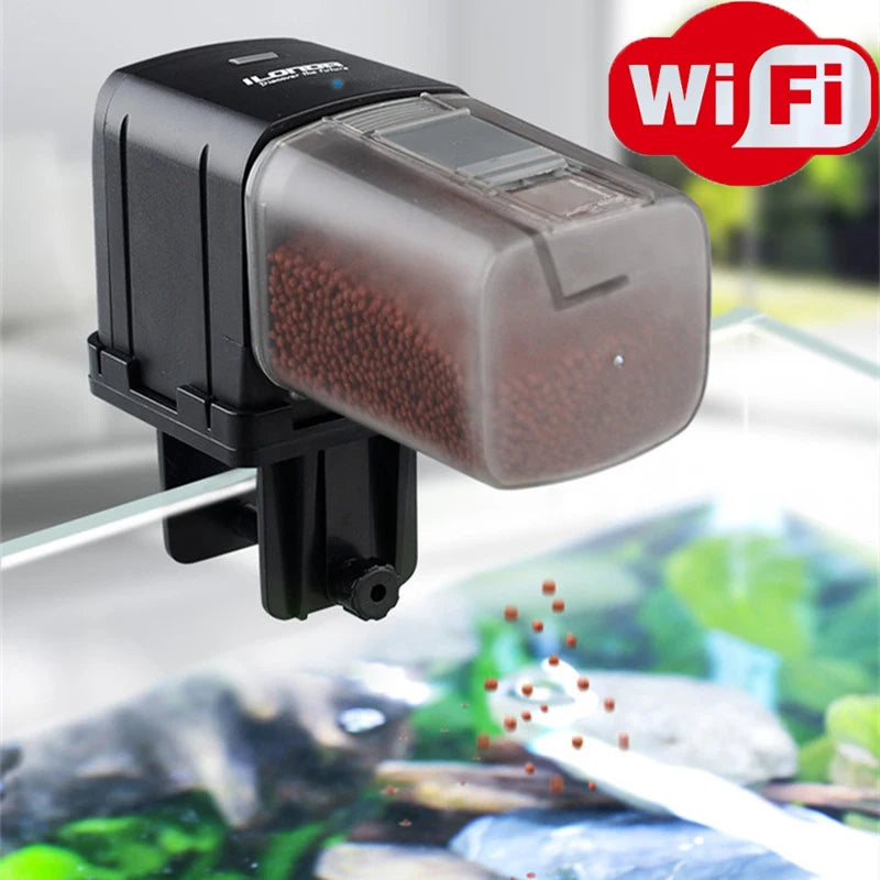 Smart WiFi Fish Feeder Remote Control Fish Tank Feeding For Holiday Auto Fish Food Timing Dispenser Automatic Aquarium Feeder Vue
