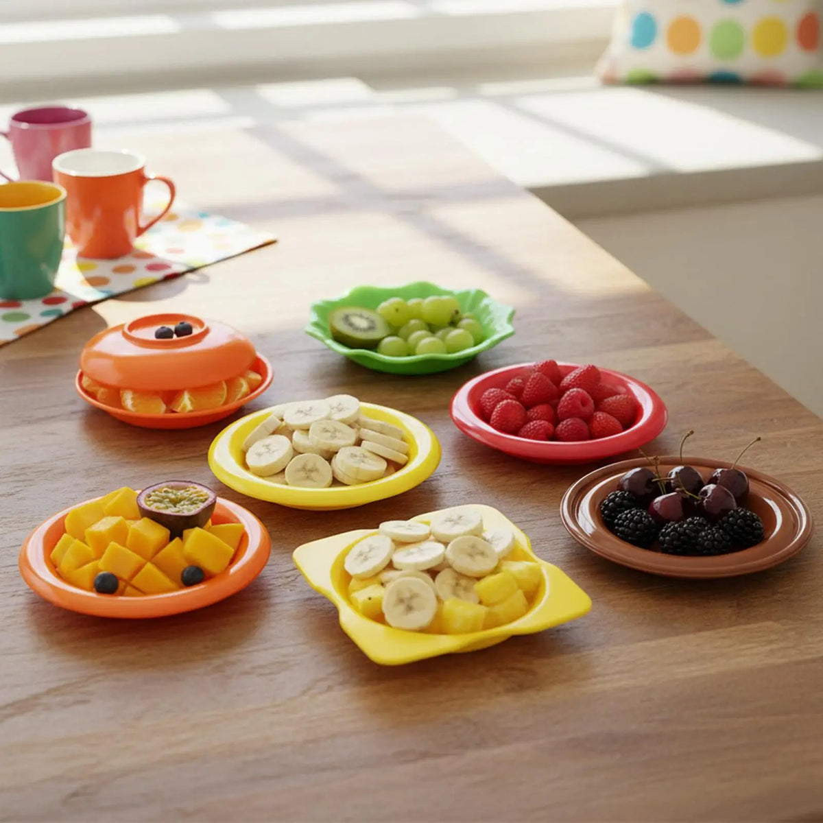 Stackable Hamburger Plate Set Burger 6Pcs/Set Mini Dinner Plate High Value Bone Spit Plate Funny Sauce Containers Table Decor Vue