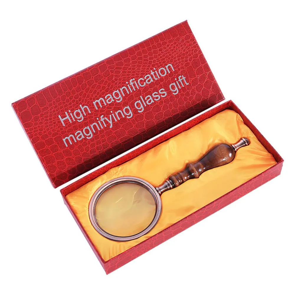 with Wooden Handle Newspaper Book High Quality High Magnification Magnifier Reading Magnifier Jewelry Loupe Eye Loupe Glass Vue